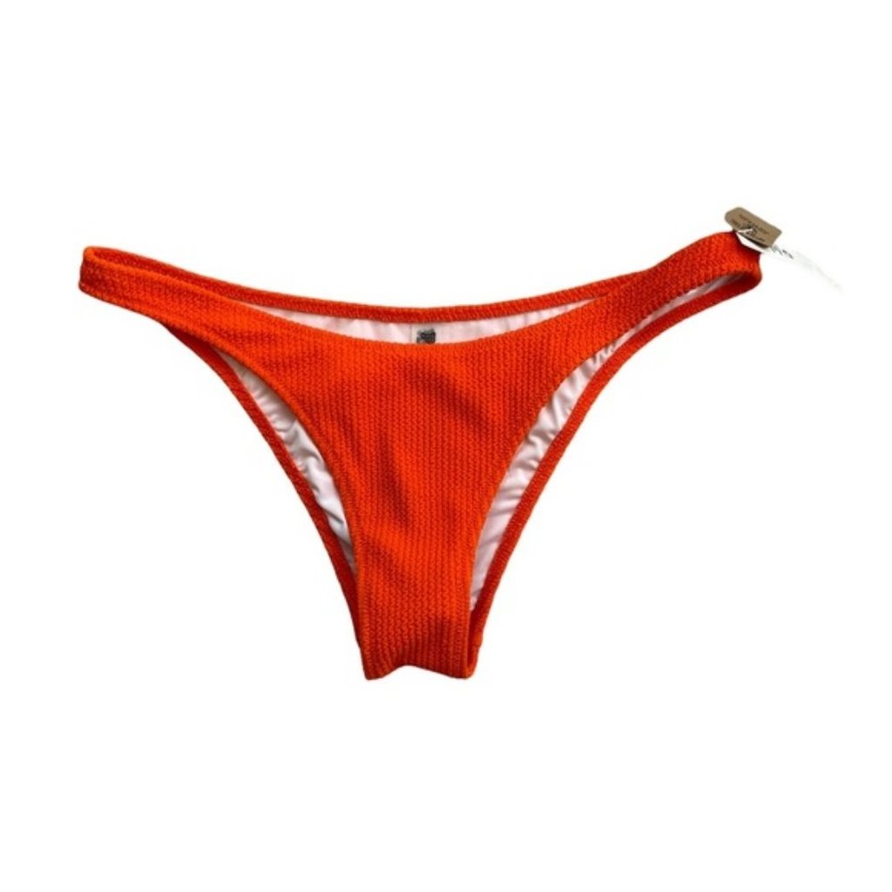 PINK Orange High Cut Bikini Bottom size Medium NWT